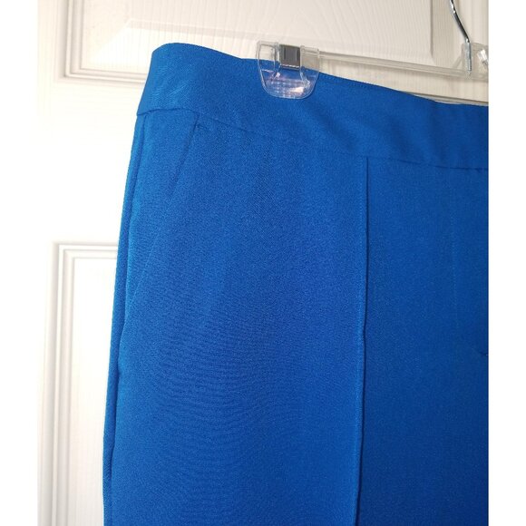 Worthington ankle Leg Dress Pants Women's Blue Stretch size 12S - Picture 4 of 7